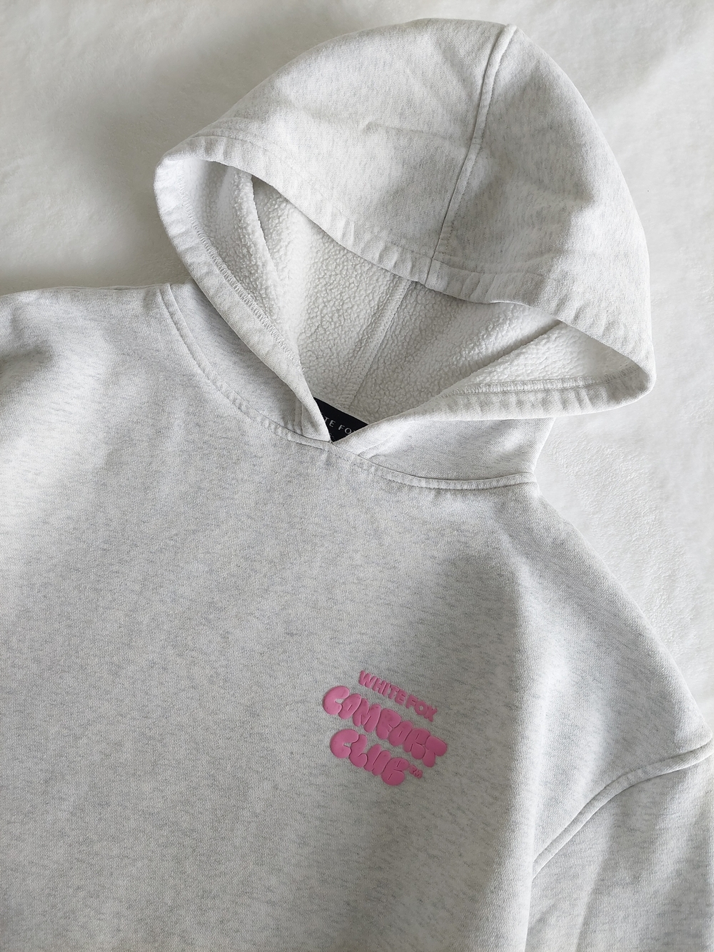 White Fox Women's XS/S Oversized Hoodie Sweatshirt Pink Logo - Picture 3 of 8